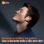 Fone Bluetooth TWS Basike G20-H Branco: som estéreo, toque sensível, Bluetooth 5.4 e até 6h de música. - Imagem 7