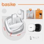 Fone Bluetooth TWS Basike G20-H Branco: som estéreo, toque sensível, Bluetooth 5.4 e até 6h de música. - Imagem 8
