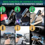 Aspirador portátil 3 em 1 sem fio, 50.000 RPM, potente e recarregável para limpeza de teclado, carro e eletrônicos - Imagem 3