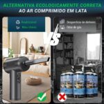 Aspirador portátil 3 em 1 sem fio, 50.000 RPM, potente e recarregável para limpeza de teclado, carro e eletrônicos - Imagem 6