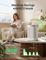 DREO Atom One 1500W: aquecimento rápido, silencioso e com oscilação de 70° para máximo conforto. - Imagem 5