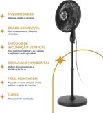 Ventilador de Coluna Britânia 8 Pás de 40cm 170W BVC42A 220V - Imagem 4