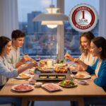 OVENTE BQR1502B grelha elétrica 2 em 1 sem fumo 1500W: cozinha, grelha e raclette com temperatura ajustável e placa antiaderente removível - Imagem 9