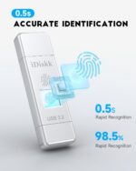 iDiskk Flash Drive 512GB: backup rápido e seguro com impressão digital e USB-C para iPhone 15, MacBook e Android - Imagem 3