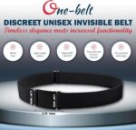 ONE-BELT: cinto elástico invisível, antiderrapante e ajustável para cintura de até 127 cm, ideal para homens e mulheres. - Imagem 3