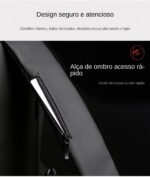 Pochete transversal masculina à prova d’água com trava de combinação, ideal para esportes, viagens e segurança no dia a dia - Imagem 5