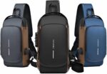 Pochete transversal masculina à prova d’água com trava de combinação, ideal para esportes, viagens e segurança no dia a dia - Imagem 7