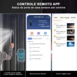 Fechadura digital biométrica com câmera, app e senha: segurança, controle remoto e acesso rápido para sua casa. - Imagem 6