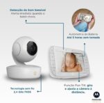 Babá Eletrônica Motorola VM50G com tela 5,0, visão panorâmica, zoom e áudio bidirecional para monitorar seu bebê com segurança. - Imagem 4