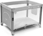 Berço Desmontável Multikids Baby DayDream Cinza BB404 com 2 alturas e colchão macio para conforto do bebê - Imagem 5