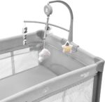 Berço Desmontável Multikids Baby DayDream Cinza BB404 com 2 alturas e colchão macio para conforto do bebê - Imagem 10