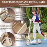Commuter Scooter dobrável: suporta 150 kg, rodas de 20 cm e altura ajustável para mobilidade segura e prática. - Imagem 4