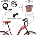 Kit Bicicleta BLITZ Aro 29 Comodo Urbana: leve, resistente e completa, com 21v Shimano, freio a disco, cestinha e cadeado incluso. - Imagem 3