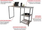 Mesa Escrivaninha Noddo Centauro: design industrial moderno, resistente e ideal para home office e estudos. - Imagem 4