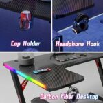Mesa Gamer Delta Aitek em L com iluminação RGB para jogos e escritório, mais espaço e estilo para seu setup - Imagem 3