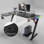 Mesa Gamer Delta Aitek em L com iluminação RGB para jogos e escritório, mais espaço e estilo para seu setup - Imagem 7