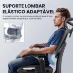 Cadeira ergonômica Comfy com ajuste lombar, reclinável, mesh respirável e suporte de até 200kg para escritório e home office - Imagem 3