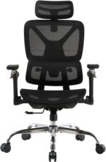 Cadeira ergonômica Comfy com ajuste lombar, reclinável, mesh respirável e suporte de até 200kg para escritório e home office - Imagem 6