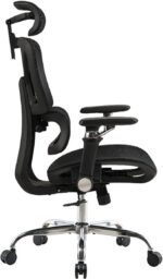 Cadeira ergonômica Comfy com ajuste lombar, reclinável, mesh respirável e suporte de até 200kg para escritório e home office - Imagem 8