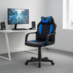 Cadeira Xtreme Gamer Orion Azul e Preta Evolux: conforto ergonômico, fácil montagem e mobilidade ideal para jogar ou trabalhar. - Imagem 10