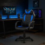Cadeira Xtreme Gamer Orion Azul e Preta Evolux: conforto ergonômico, fácil montagem e mobilidade ideal para jogar ou trabalhar. - Imagem 11