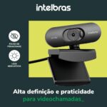 Webcam HD CAM 720p Preto Intelbras: imagem nítida, microfone integrado e plug & play para videochamadas profissionais. - Imagem 7