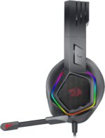 Headset Gamer Redragon Medea RGB Preto com som potente, conforto prolongado e iluminação Chroma para seu setup. - Imagem 3