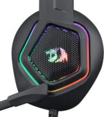 Headset Gamer Redragon Medea RGB Preto com som potente, conforto prolongado e iluminação Chroma para seu setup. - Imagem 7