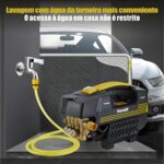 Hanabi Lavadora 1500W: motor de indução, 60 bar, 330L/h, bico ajustável e mangueira 10m para limpeza pesada. - Imagem 4