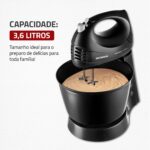 MONDIAL Batedeira Prática 400W: mais potência, 3 velocidades e tigela de 3,6L para receitas perfeitas - Imagem 3