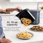 Ninja Air Fryer com termômetro inteligente: cozinhe no ponto certo, em menos óleo, com 2 cestas e 10 em 1 para refeições rápidas. - Imagem 6