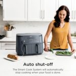 Ninja Air Fryer com termômetro inteligente: cozinhe no ponto certo, em menos óleo, com 2 cestas e 10 em 1 para refeições rápidas. - Imagem 7