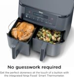 Ninja Air Fryer com termômetro inteligente: cozinhe no ponto certo, em menos óleo, com 2 cestas e 10 em 1 para refeições rápidas. - Imagem 8