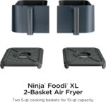 Ninja Air Fryer com termômetro inteligente: cozinhe no ponto certo, em menos óleo, com 2 cestas e 10 em 1 para refeições rápidas. - Imagem 9