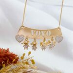 Colar Canga Vovó Quatro Netos folheado em Ouro 18k, elegante e ideal para presentear com carinho. - Imagem 3