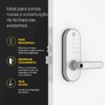 Fechadura Digital YMC 420W Branco Yale: segurança e acesso prático por senha, biometria, cartão e Alexa. - Imagem 5