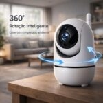 Câmera Babá Eletrônica WiFi 360° Full HD 1080p com visão noturna, áudio bidirecional e alerta de movimento para bebê, pet e casa - Imagem 6
