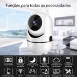 Câmera Babá Eletrônica WiFi 360° Full HD 1080p com visão noturna, áudio bidirecional e alerta de movimento para bebê, pet e casa - Imagem 8