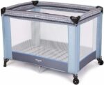 Berço Fit Voyage Azul Geo: conforto, segurança e praticidade do nascimento até 15kg, com mosquiteiro e bolsa para transporte. - Imagem 5