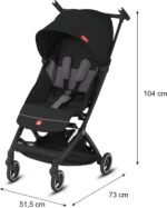 Carrinho Pockit+ All-City Velvet Black: leve, compacto e reclinável, ideal para bebês de 6 meses a 4 anos. - Imagem 7