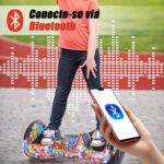 Hoverboard Elétrico com Luzes LED: equilíbrio seguro, diversão e estilo para crianças e adultos. - Imagem 5