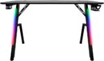 Mesa Gamer Kalkan Illumi RGB 120x61x78 cm: estilo, iluminação RGB e organização para um setup gamer completo. - Imagem 3