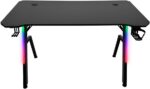 Mesa Gamer Kalkan Illumi RGB 120x61x78 cm: estilo, iluminação RGB e organização para um setup gamer completo. - Imagem 7