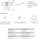 Webcam Full HD 1080P GOLLATE® com microfone integrado e foco automático para reuniões no Zoom, Meet e Teams - Imagem 6