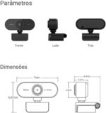 Webcam Full HD 1080P GOLLATE® com microfone integrado e foco automático para reuniões no Zoom, Meet e Teams - Imagem 7