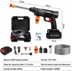 Lavadora de Alta Pressão Portátil Sem Fio 48V: limpeza potente, portátil e prática para carro, moto, quintal e jardim, com 2 baterias e kit completo. - Imagem 5