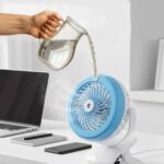 Ventilador Umidificador Portatil Turbo Recarregavel Mini Ar e Ventilador Recarregável USB com Refrigeração de Ar Mini Ventilador Portátil Com clip - Imagem 3