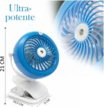 Ventilador Umidificador Portatil Turbo Recarregavel Mini Ar e Ventilador Recarregável USB com Refrigeração de Ar Mini Ventilador Portátil Com clip - Imagem 5