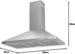 Coifa e Depurador de Parede Eos 90cm Inox com vazão 750 m/h, 3 velocidades e filtro de carvão ativado. - Imagem 6