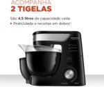 MONDIAL Batedeira Planetária 700W: potência, 12 velocidades e 2 tigelas de 4,5L para receitas perfeitas. - Imagem 5